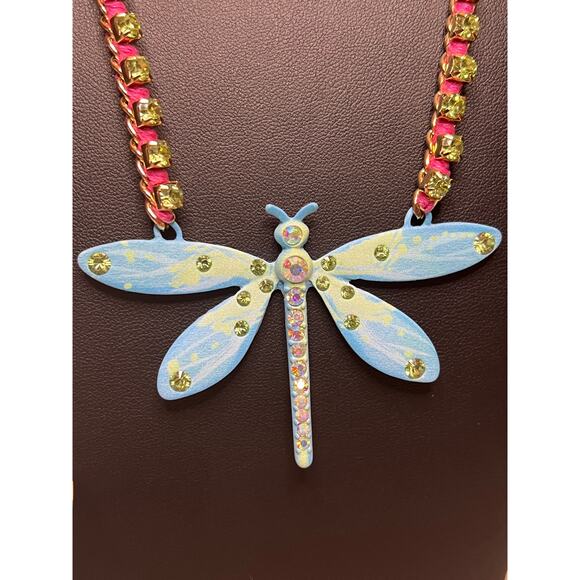 NWT Betsy Johnson Dragonfly set earrings necklace - Picture 3 of 9